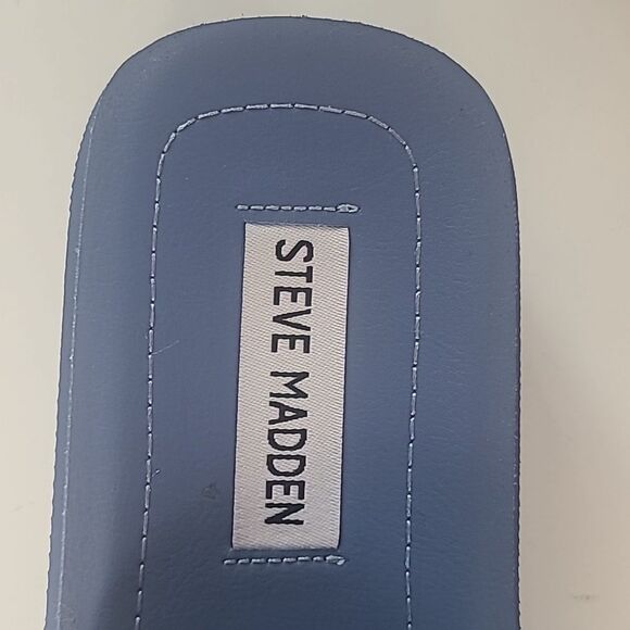 Steve Madden Gimmee Platform Wedge Sandal In Denim Various Size 8.5 - Picture 12 of 14